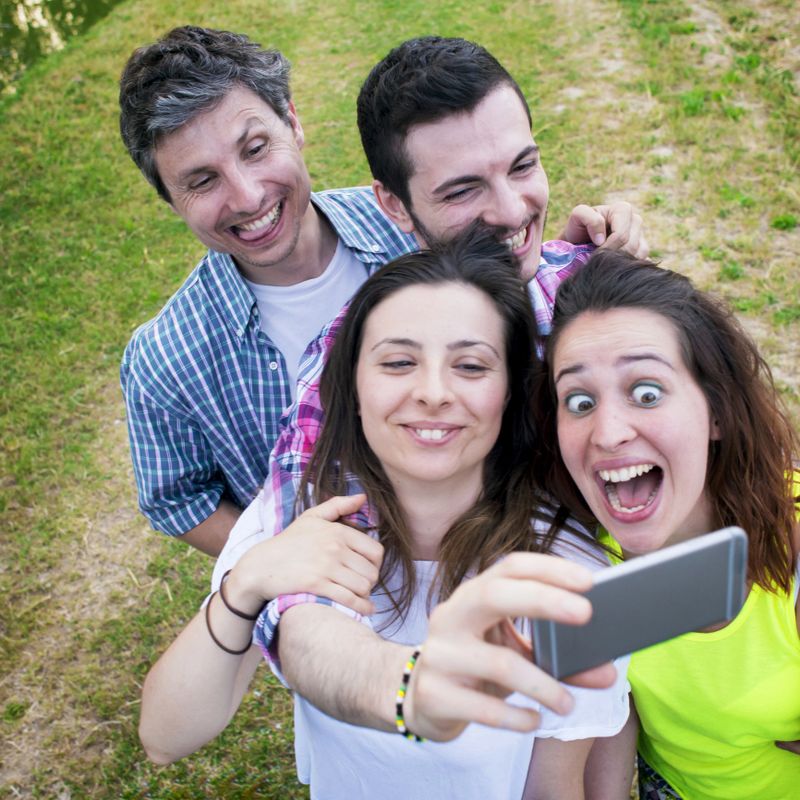 Friends Taking a Selfie
