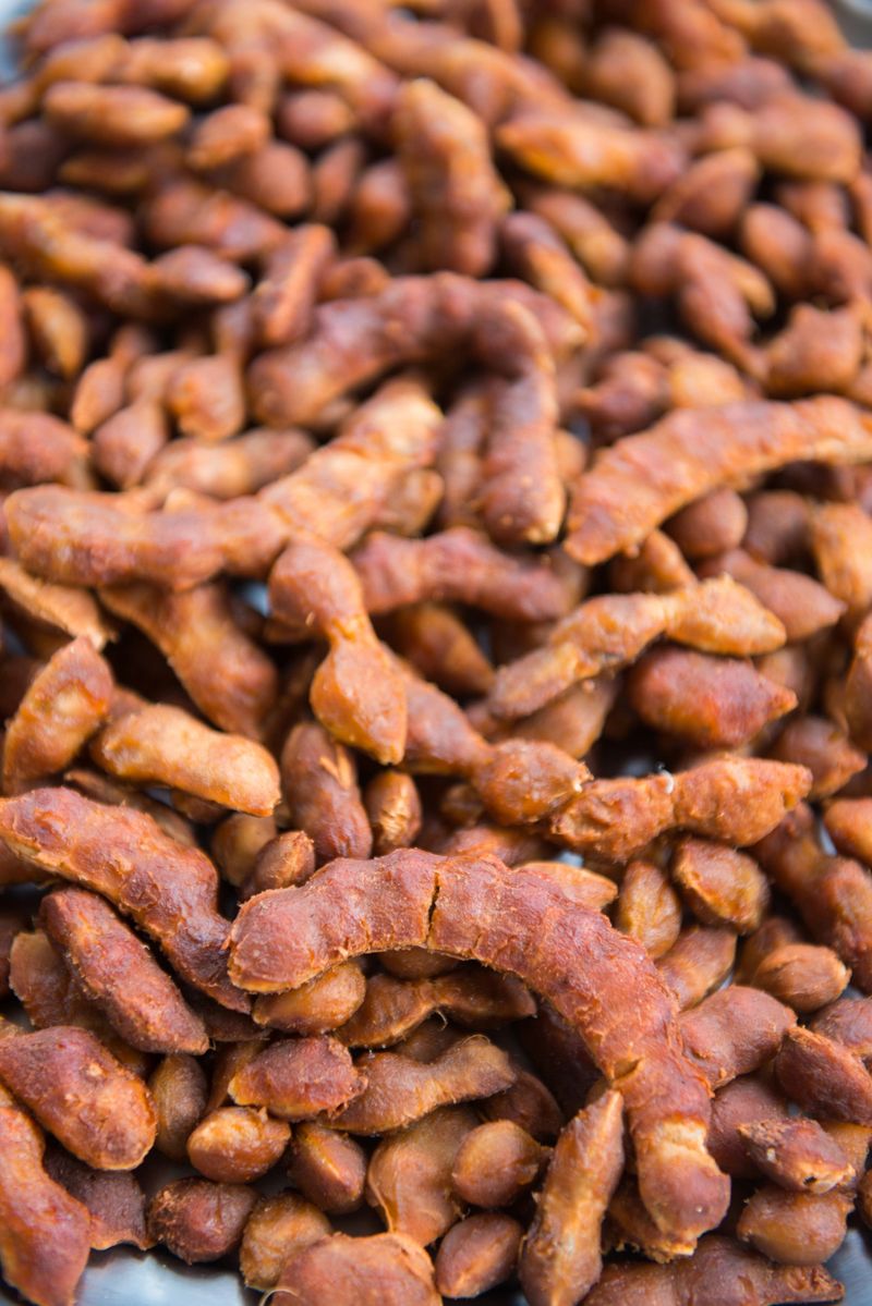 Dried tamarind peeled, Tropical nutrition fruit