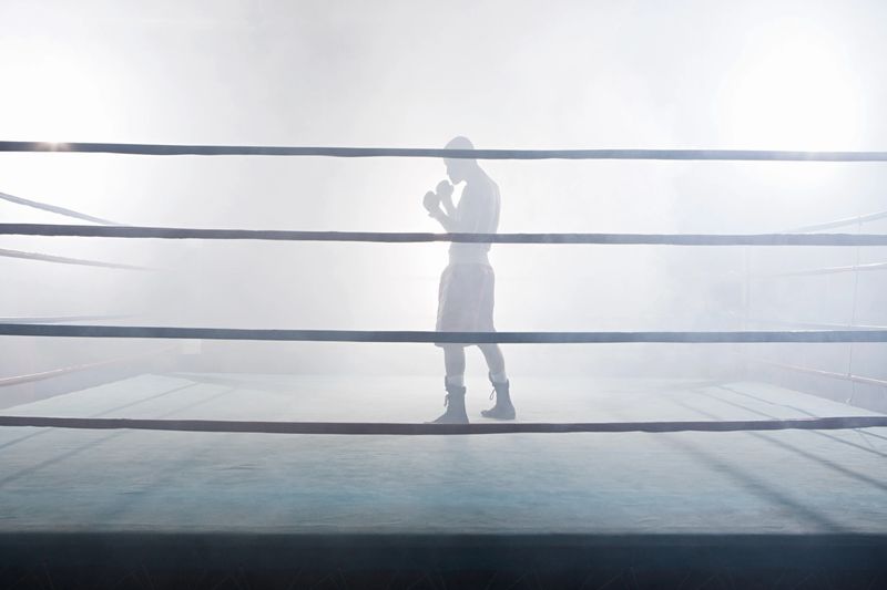 Boxer in boxing ring