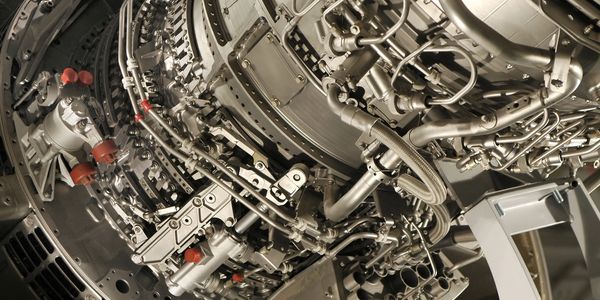 Internals of a jet engine