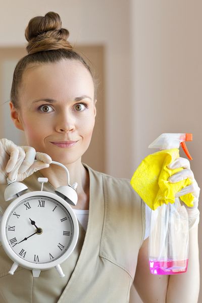 Clock schedule for house cleaning