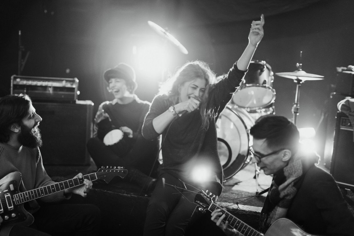 Maneframe performing live on stage.