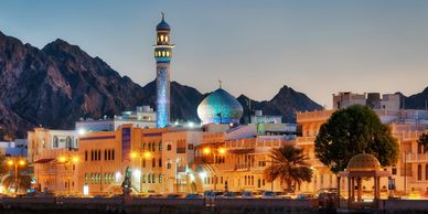 City of Muscat, Oman at dusk