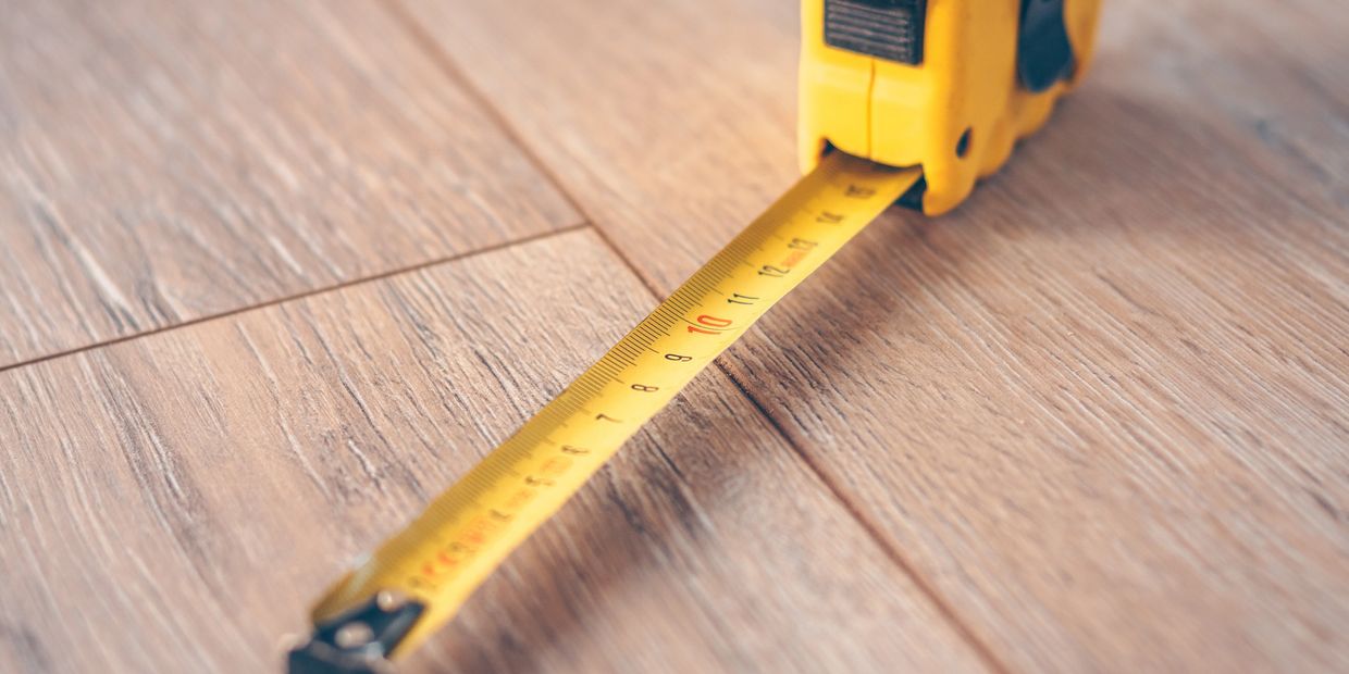 a measuring tape on the floor