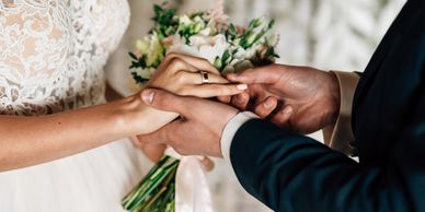 wedding hand holding