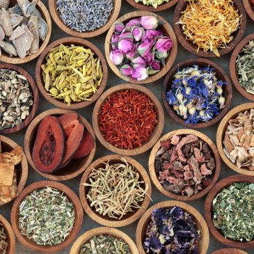 Top angle view of spices