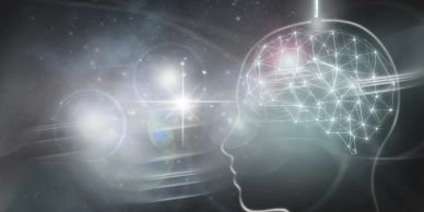 Digital human brain with network connections.