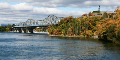 Urban suburban Nepean Ottawa scene near Centrepointe with modern residential areas