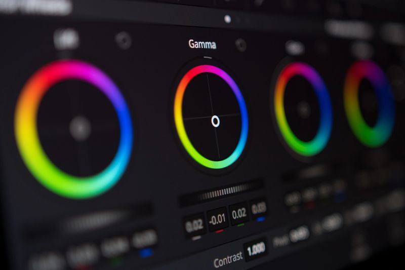 Color correction wheel - close up