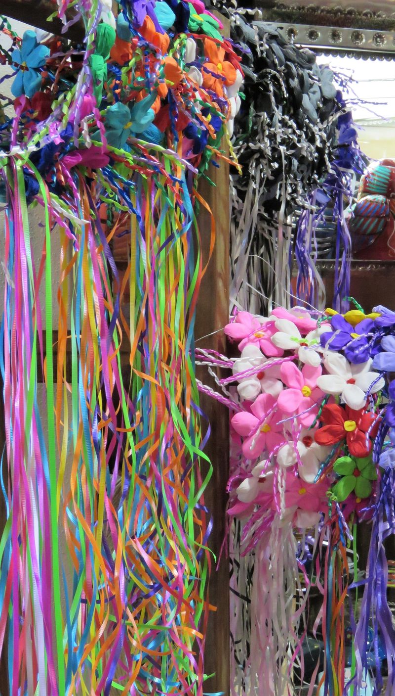 fiesta paper flower head pieces