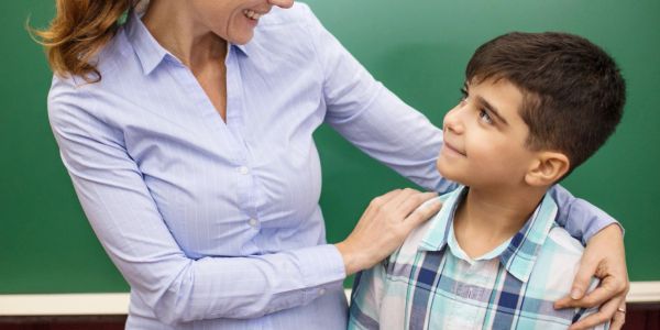 Student receiving behavioral support.