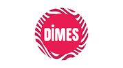 Logo of Dimes bank with red and white colors.
