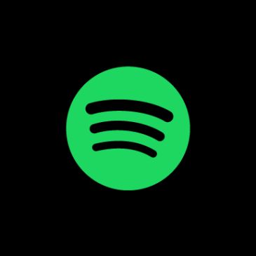 Spotify logo on a black background