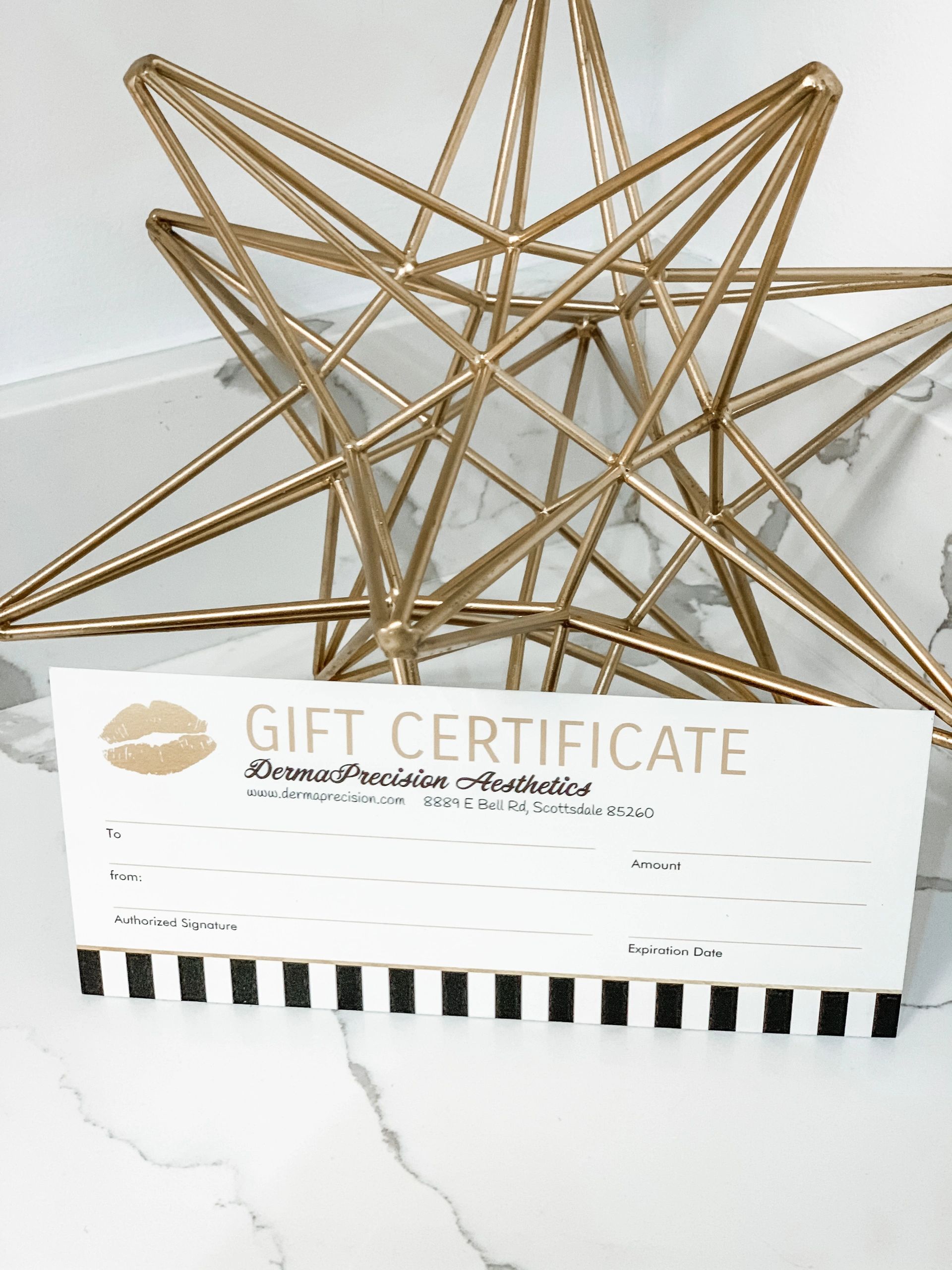 a picture of a DermaPrecision medspa gift card