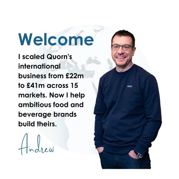 Andrew scaled Quorn's international business and now helps food and beverage brands grow.