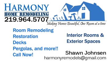 Harmony Home Remodeling, LLC

SERVING NW INDIANA 