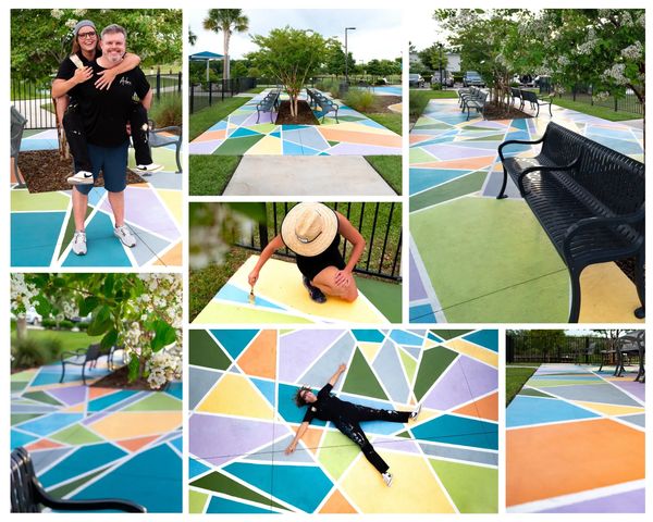 Mural, mural artist, Carrollwood Village Park, ground mural, Florida Paints, Adorn Murals, municipal
