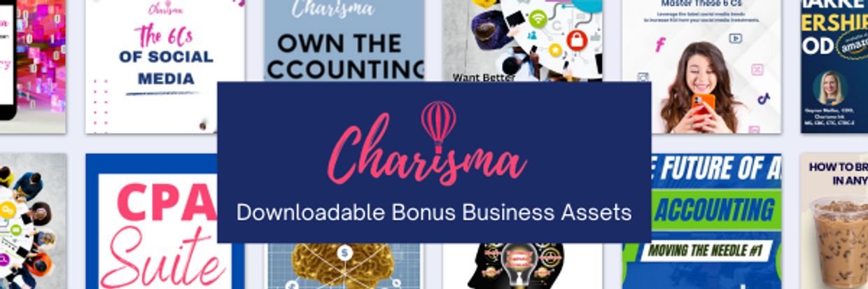 Charisma offers downloadable bonus business assets for accountants and social media users.