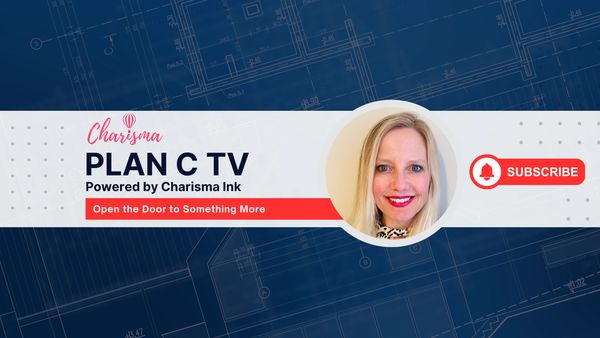 Charisma PLAN C TV banner with a smiling woman and subscribe button.
