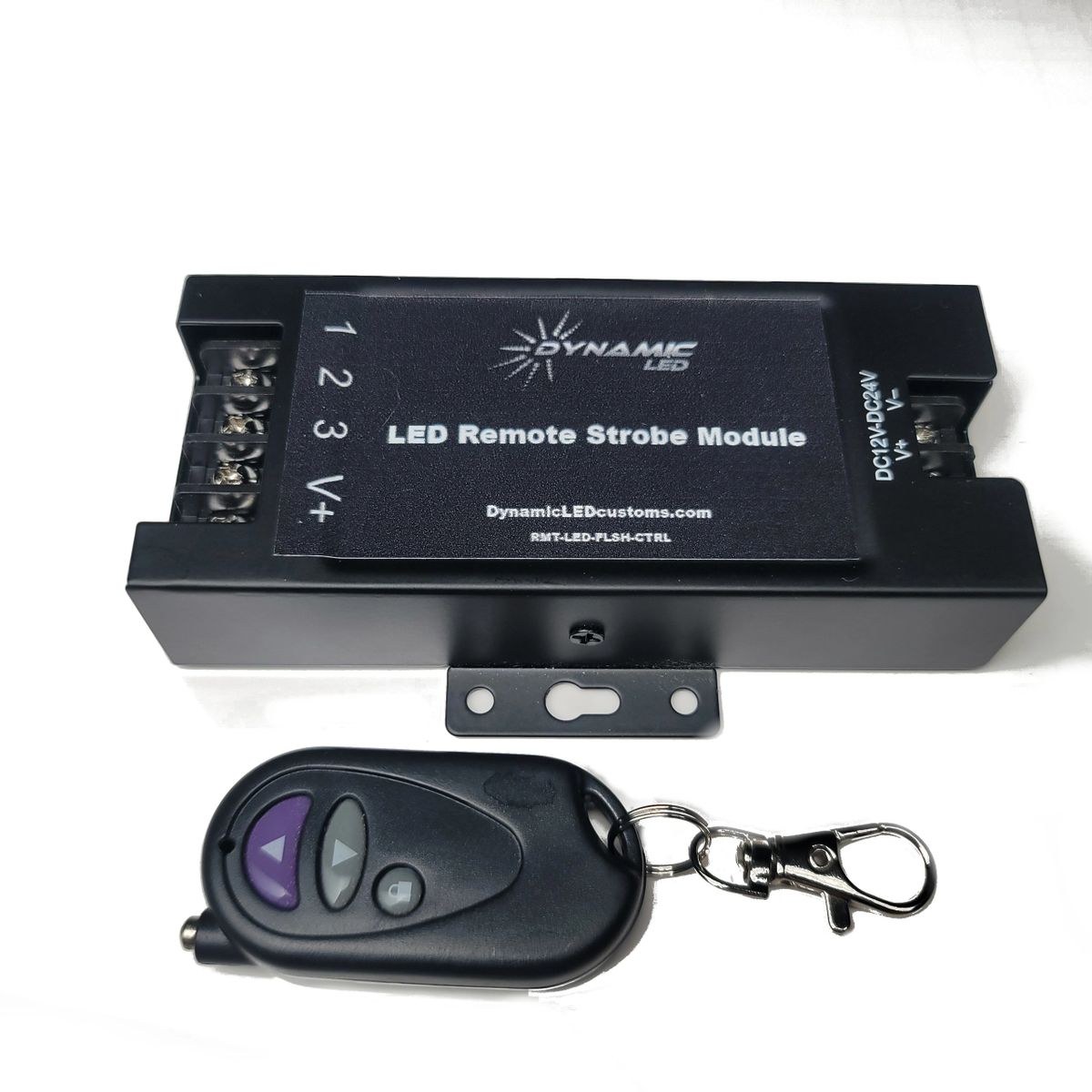 Strobe Light Controller with Wireless Key Fob Remote - Dual 24W Outputs - 16 Strobe Patterns - LMC-700A