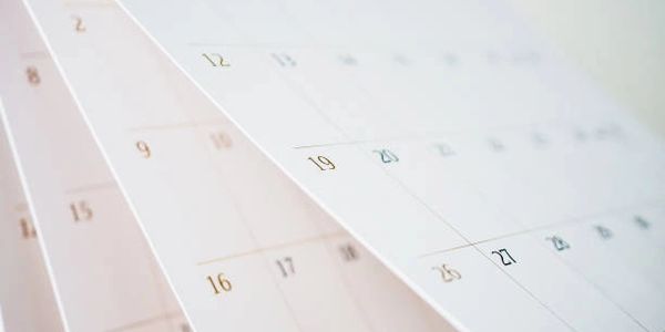 image of calendar for facial treatments