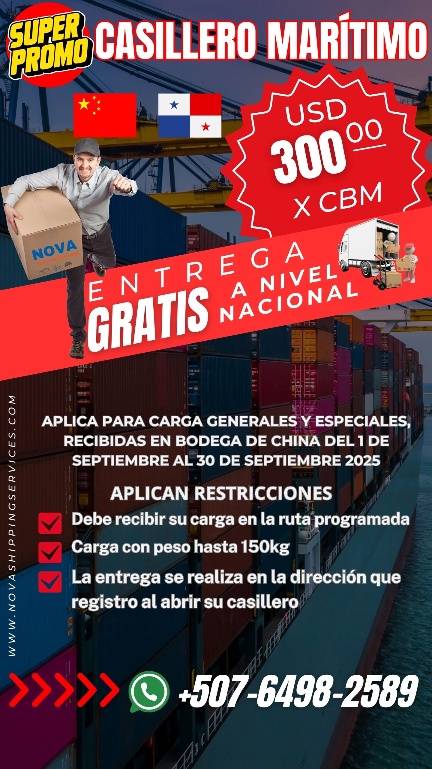 Casillero Marítimo China Panamá, Envíos China a Panamá, Compras en 1688, Taobao, Alibaba FCL, LCL. 