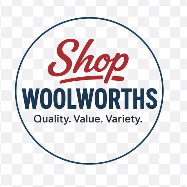 Shop Woolworths logo with slogan.