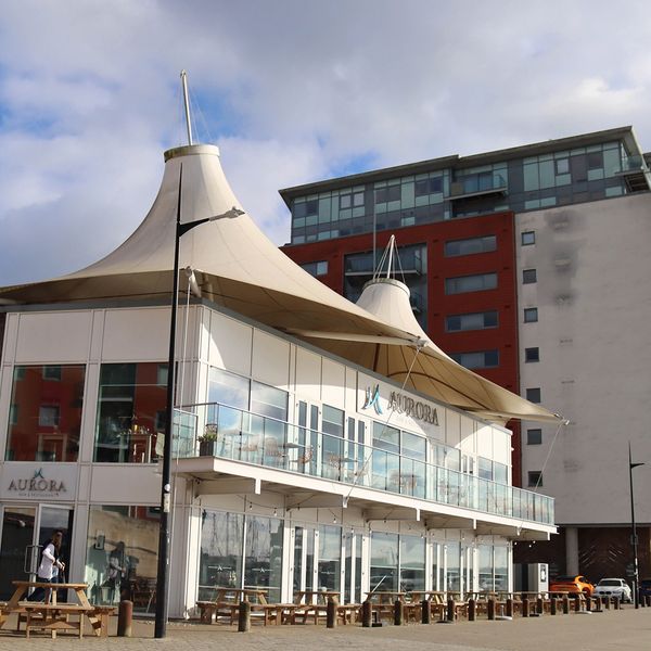 Aurora Resturant with Capstan House In background 