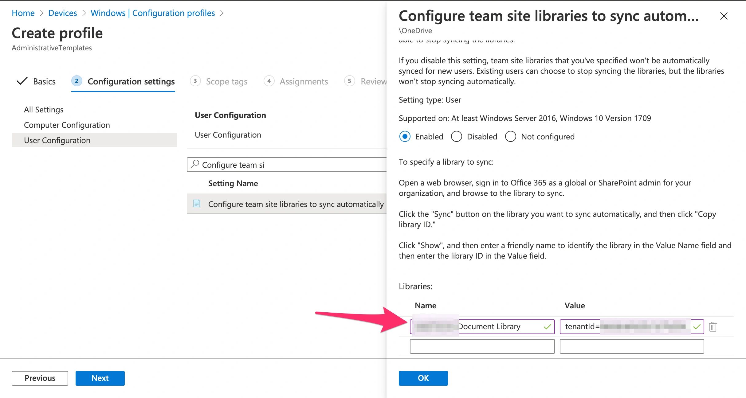 Sync SharePoint Teams Library (Auto Mount) using Intune