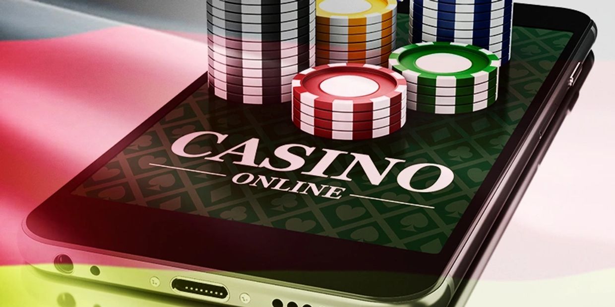Online casino chips on a smartphone screen.