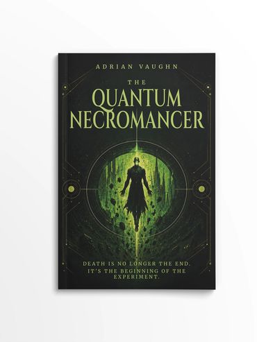Book cover of The Quantum Necromancer by Adrian Vaughn.