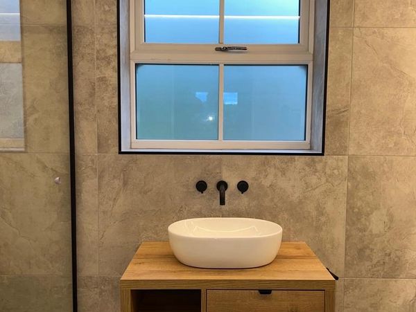 newly fitted bathroom sink