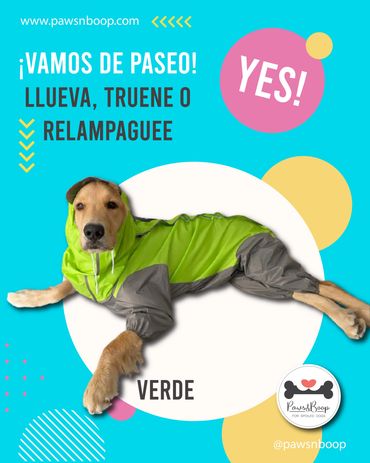 Capote impermeable poncho para perros Panama