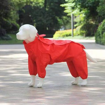 Capote impermeable poncho para perros rojo. Capotes para perros Panama.