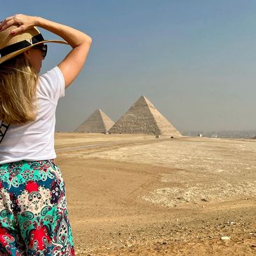 Viewing the Great Pyramids in Egypt