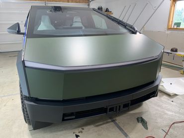 Cybertruck in Avery Dennison Matte Military Green