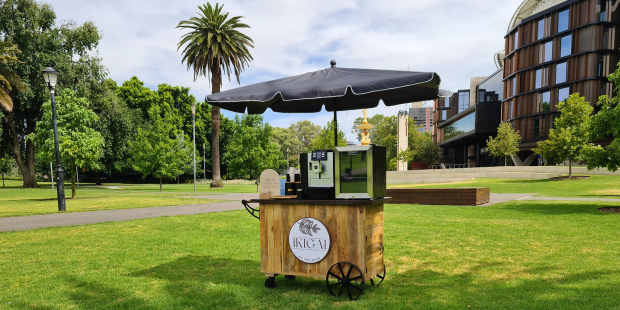 IKIGAI BY THE BEAN Coffee Machine Cart Hire Adelaide, Coffee Machine