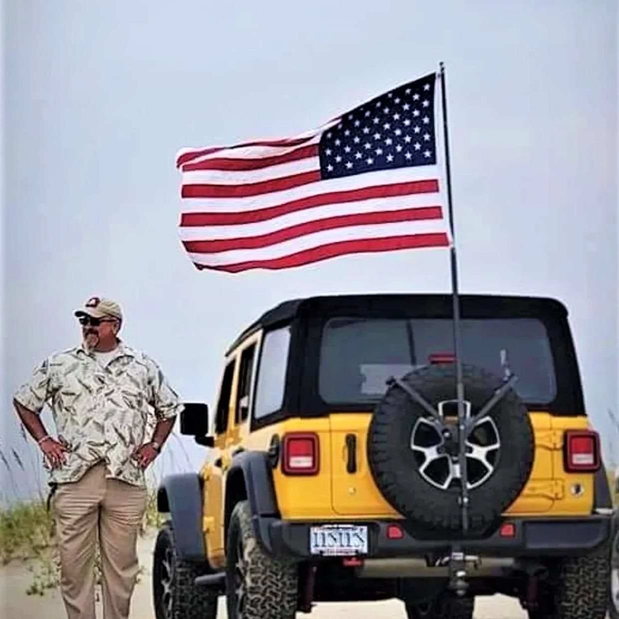 - Freedom Flyer, Jeep Tire Flagpole - Freedom Flyer, Jeep Tire Flagpole