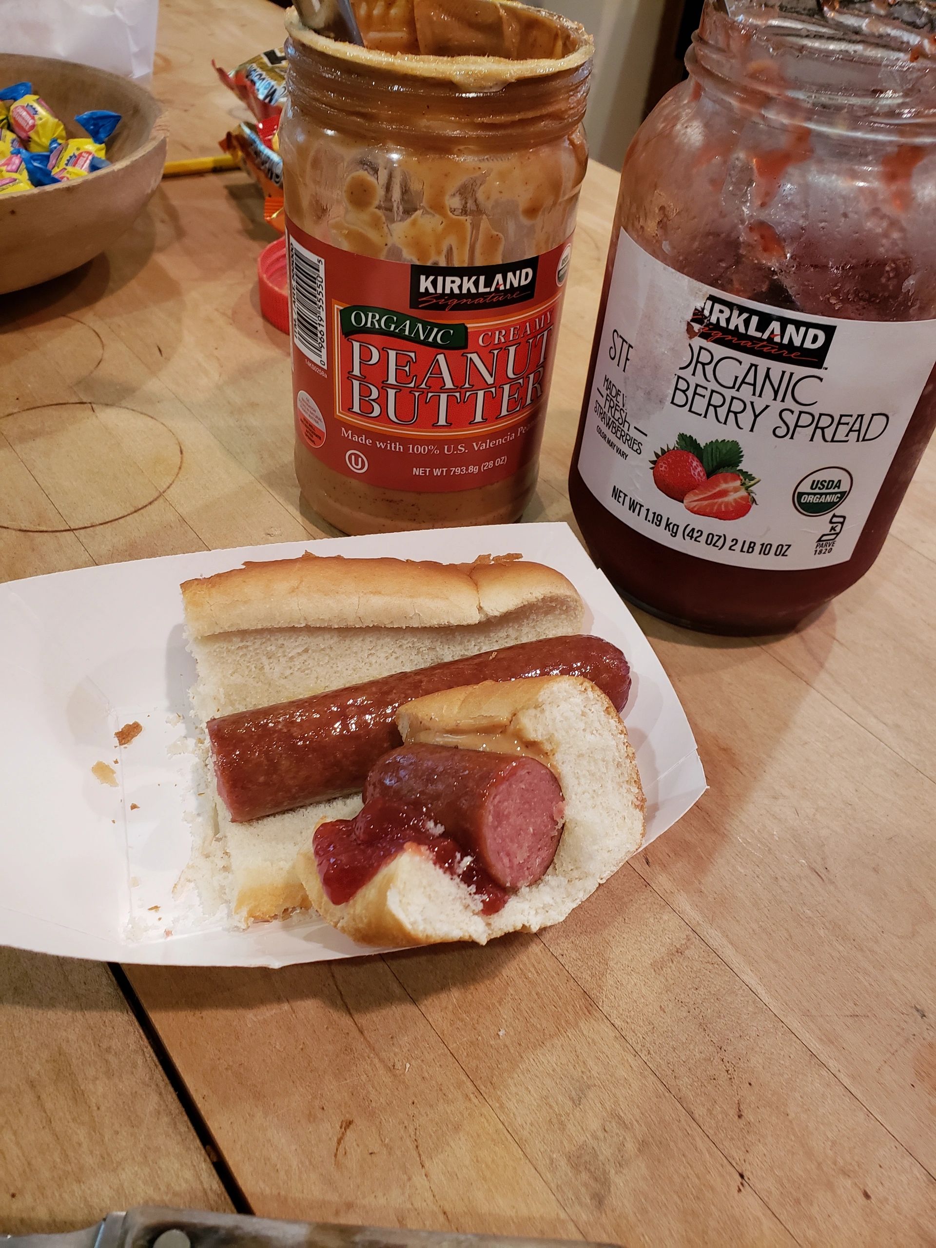 Peanut Butter and Jelly Hot Dog