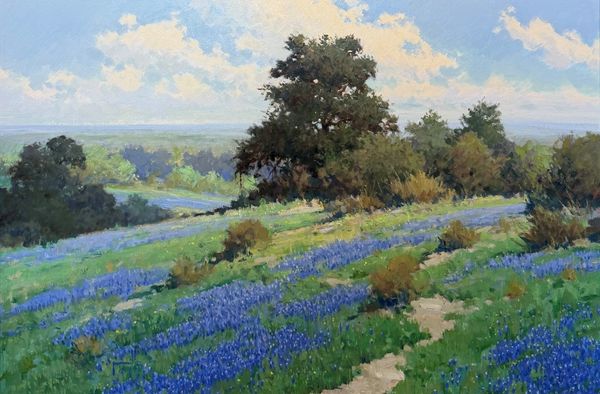 Blue Ribbons Of Spring 32"x48"