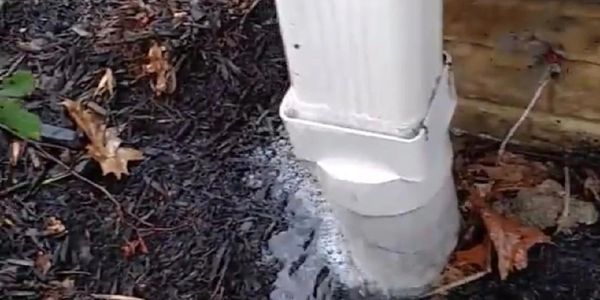 Downspout exterior drainage 