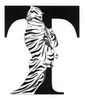 Tiger Textile
A tiger striped textile covering a  ladylike shape and the letter T