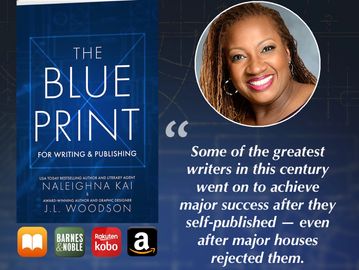 Promotional image for a writing and publishing guide by Naleigha Kai and J.L. Woodson.