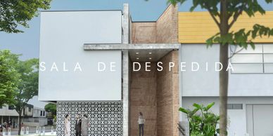 Sala de despedida, arquitectura religiosa, diseño fachada, calado
