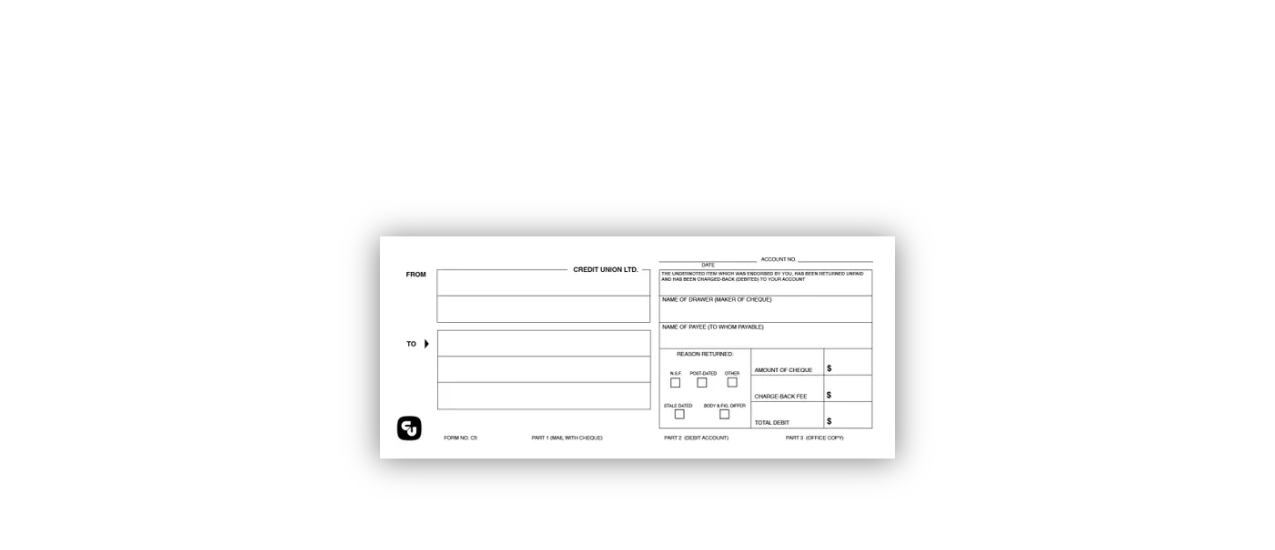 C5 - Charge Back Form - Sold in 100's (ex: Qty 1 = 100 - Qty 2 = 200)