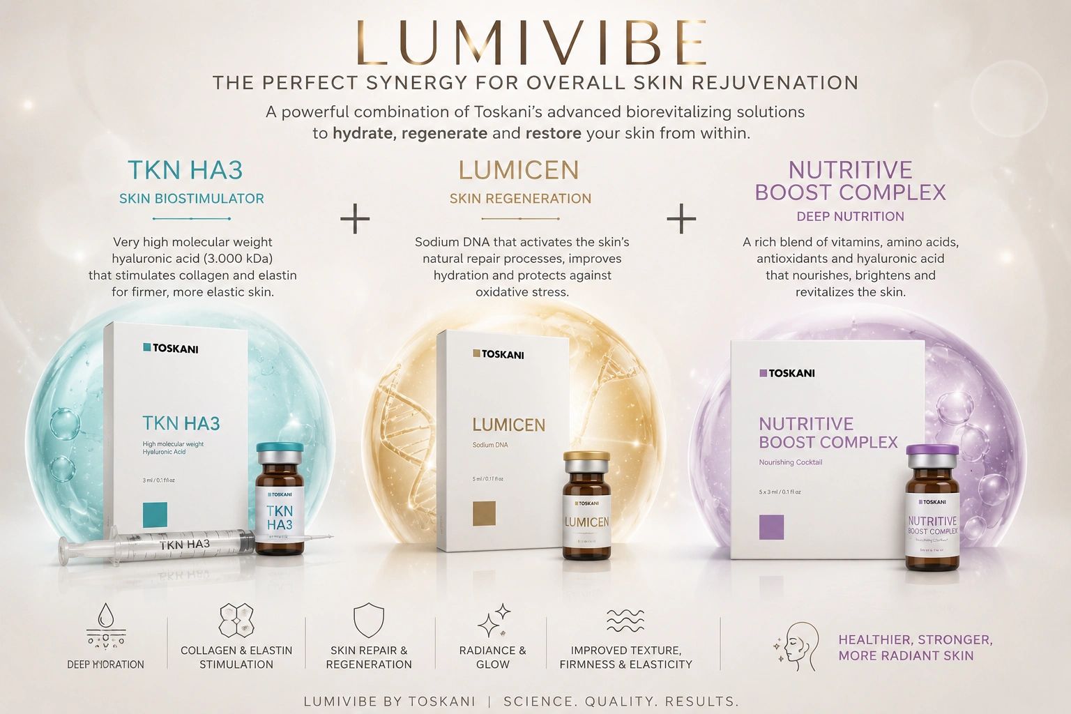 Lumivibe by Toskani combina ingredientes para rejuvenecer la piel.
