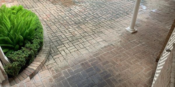 Before pressure washing