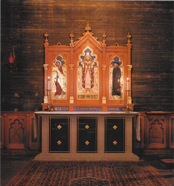 Rhett Judice;  columbarium of cast stone and black granite