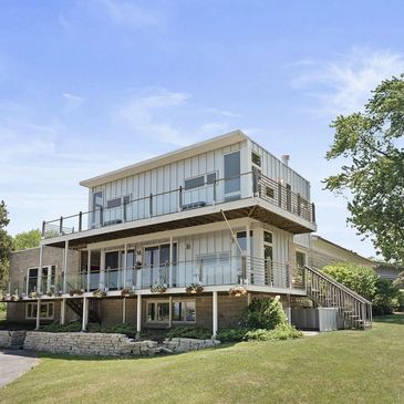 A 2 story home in Grand Beach, Michigan.