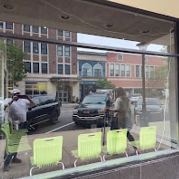 A local business in the Uptown Arts District of Michigan City, Indiana.